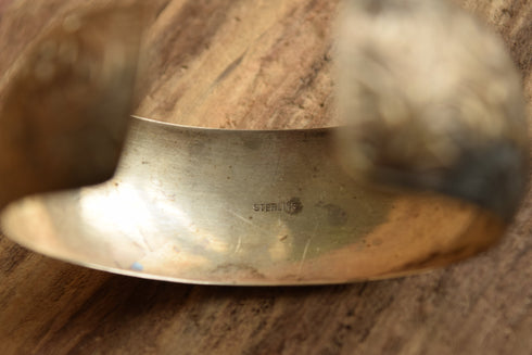 Engraved Sterling Silver Cuff Bracelet